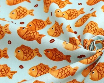 Bungeoppang Taiyaki Patterned Fabric made in Korea by the Half Yard  DTP(Digital Textile Printing)