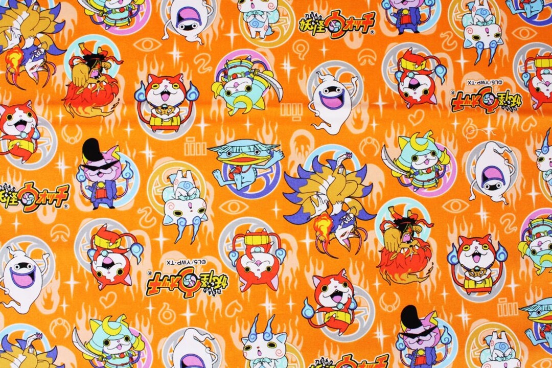 Yokai Watch Character Fabric Made in Japan by Half Yard - Etsy