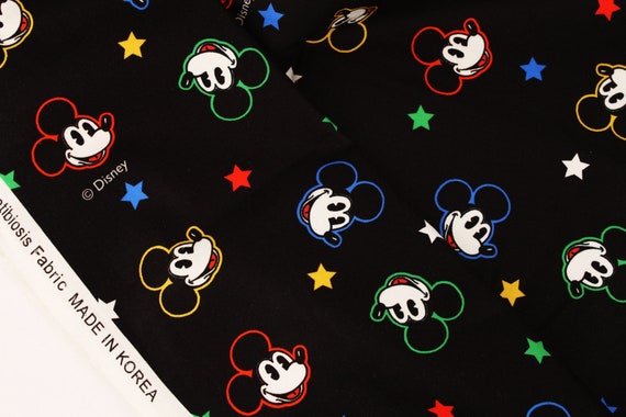 Disney Mickey Face Cotton Antibiosis bedrukt in - Etsy