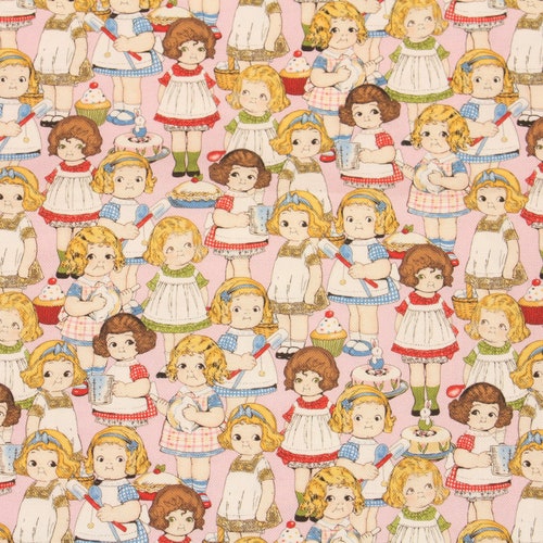 Vintage Paper Dolls Fabric Made in Korea by the Half Yard Etsy