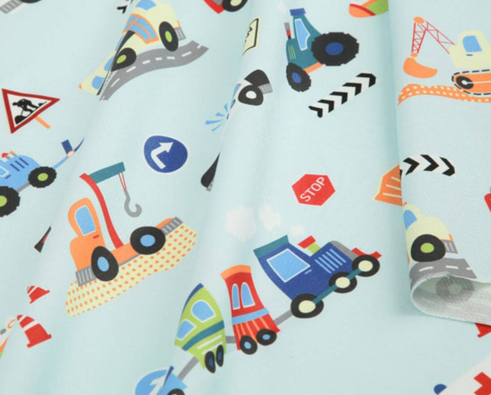 Construction Vehicles Heavy Equipment Fabric Made in Korea by Etsy