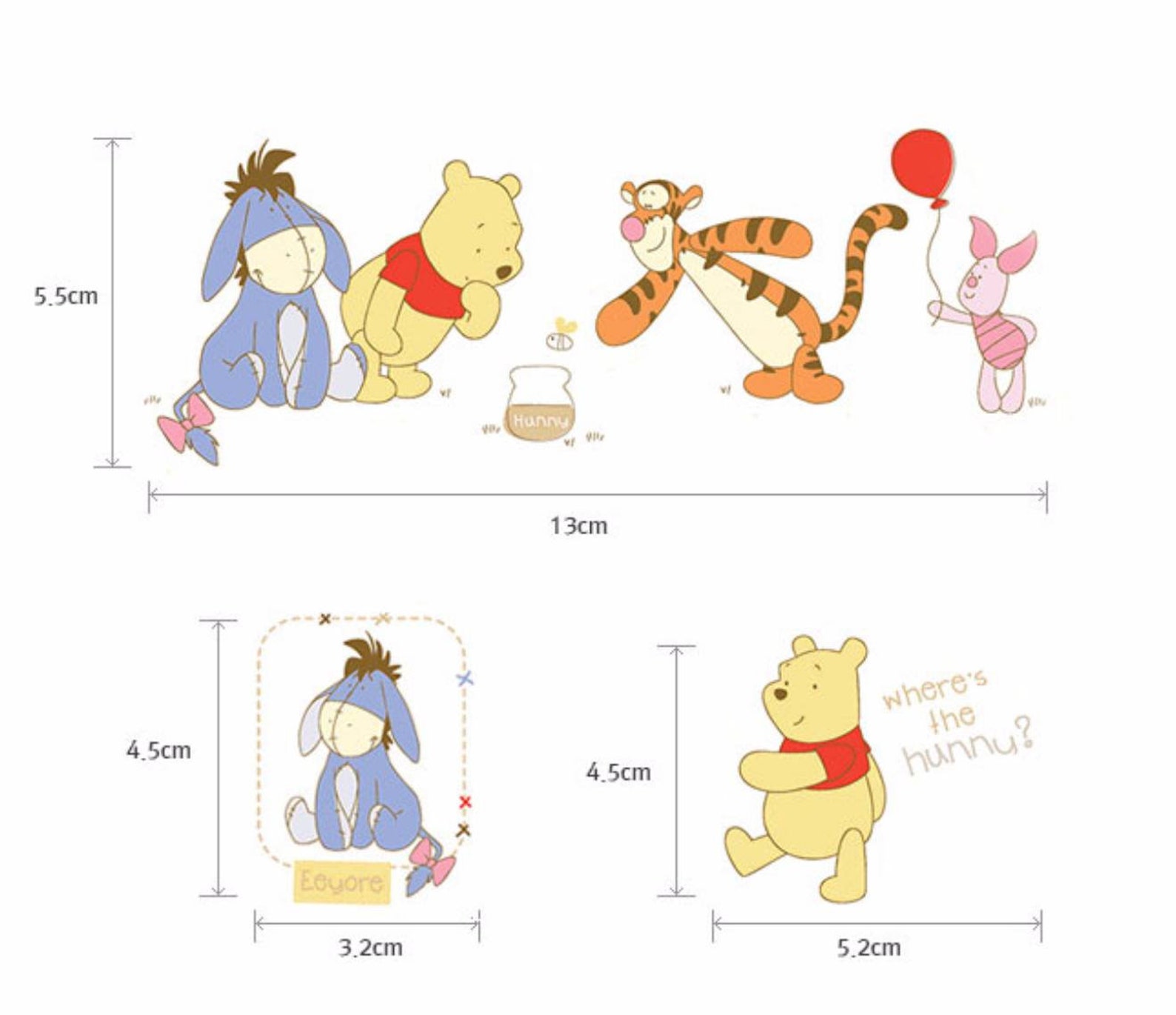 Winnie the Pooh Character Fabric Made in Korea / Half Yard Etsy