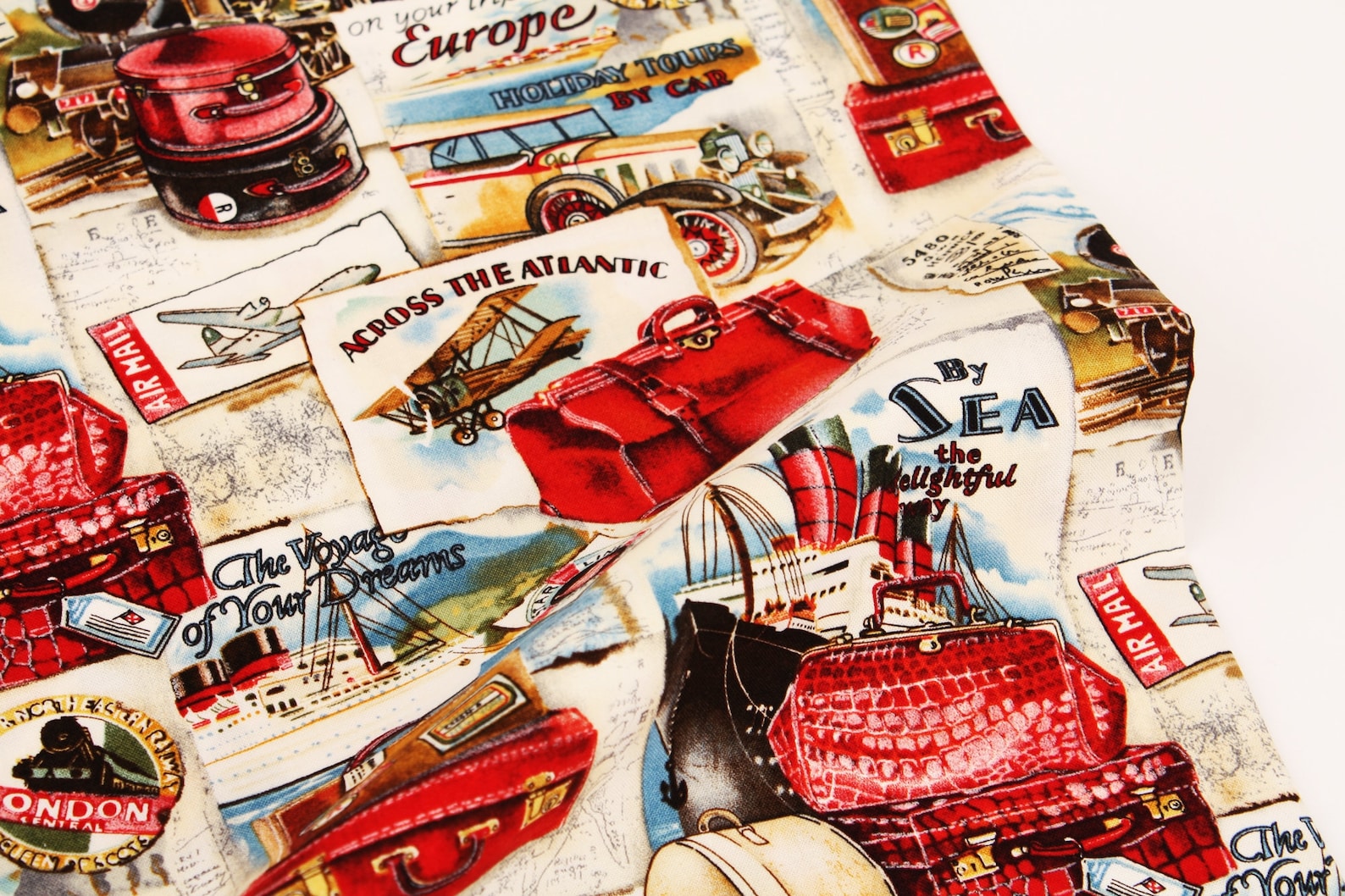 vintage travel fabric