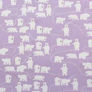 Polar Bear patterned Fabric made in Korea by Half Yard