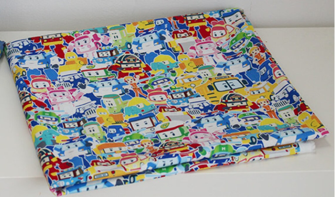 Robocar Poli Korean Anime Character Fabric made in Korea | Etsy Schweiz