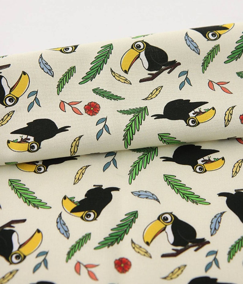 Toucan Patterned Fabric Bird Cute Sewing Quilt Made in Etsy