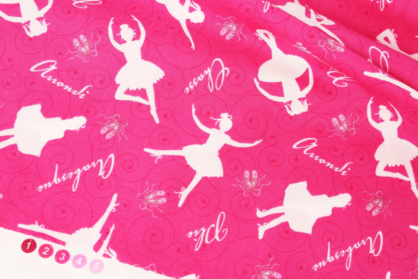 ballerina ballet shoes printed fabric by the half yard