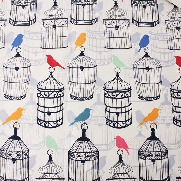 Bird Cage Fabric Etsy