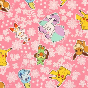 Pocket Monster Pokemon Pikachu Character Fabric Made in Korea - Etsy