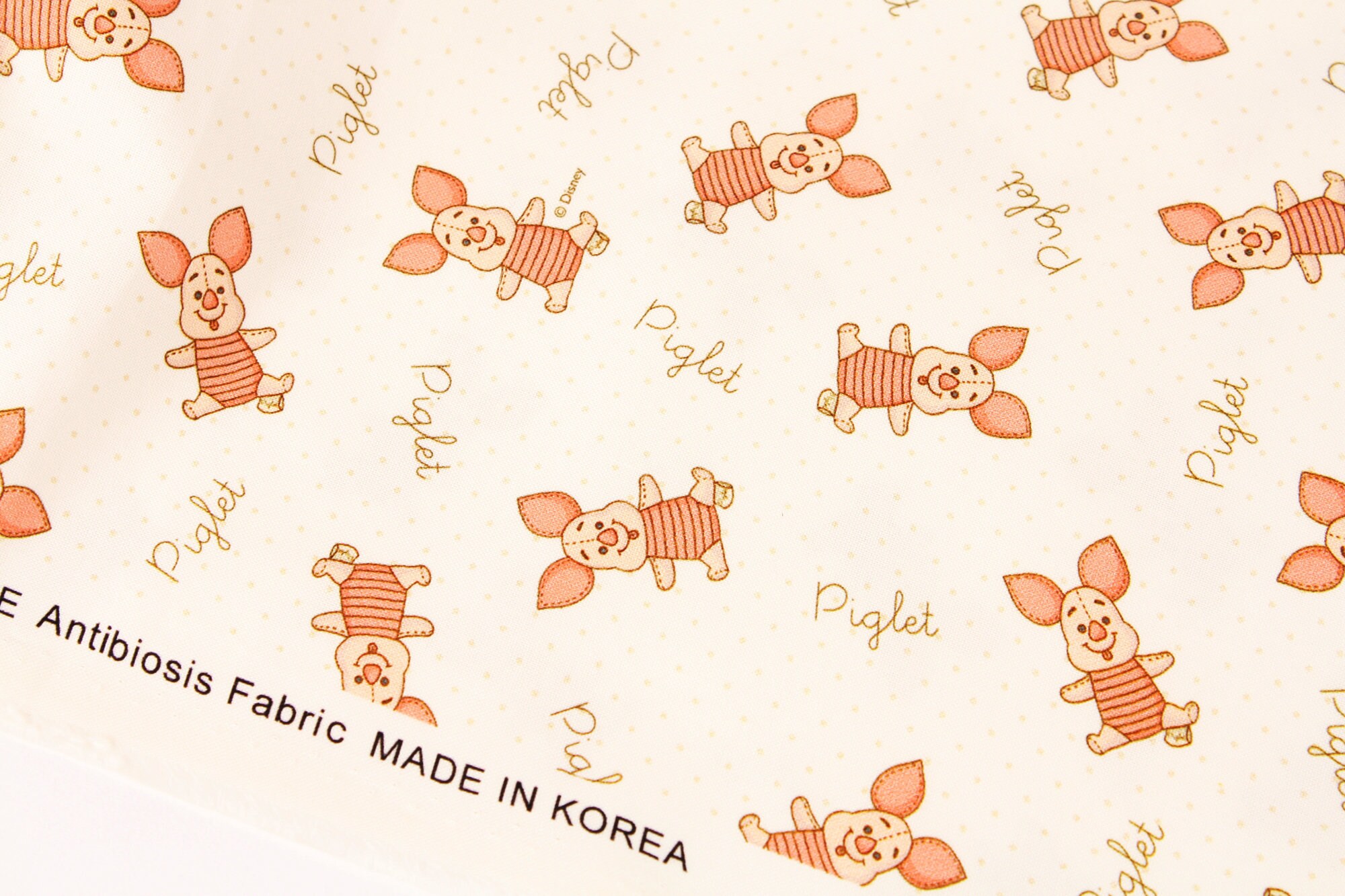 Disney Winnie The Pooh Piglet Antibiosis Cotton Fabric Printed Etsy
