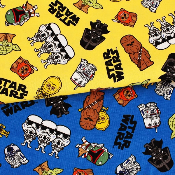 Star Wars Oxford Fabric made in Japan FQ 45cm by 53cm or 18" by 21"