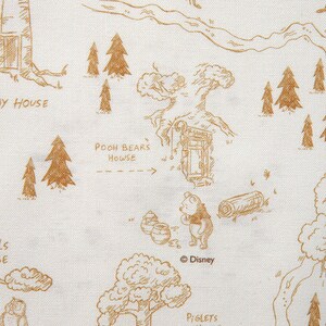 Winnie the Pooh Tigger Piglet Eeyore Roo Robin Cotton Fabric printed in Korea by the Half Yard