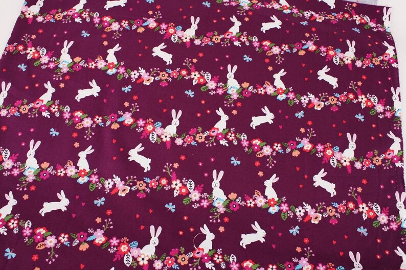 Saturday Morning Rabbit Bunny Fabric by Michael Miller Fabrics Etsy
