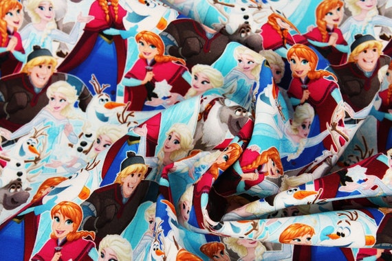 Disney Frozen Anna Olaf Kristoff Fabric Printed in - Etsy