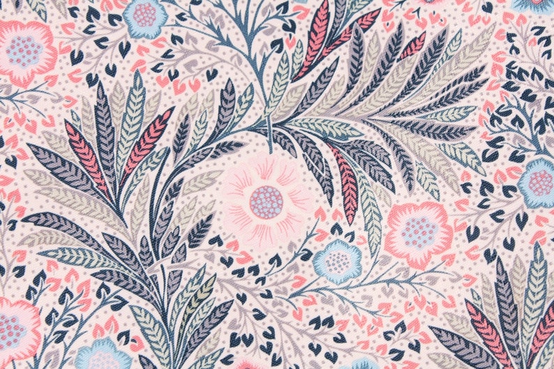 Wild Flowers Printed Laminated Fabric Waterproof made in Korea by the Yard