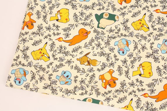 キャラクター生地 ポケットモンスターポケモンピカチュウ コットン100 シーチング Pocket Monster Etsy 日本