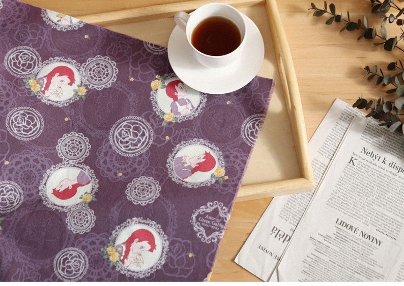 Anne of Green Gables Cotton Linen Fabric Anne Shirley Fabric Etsy