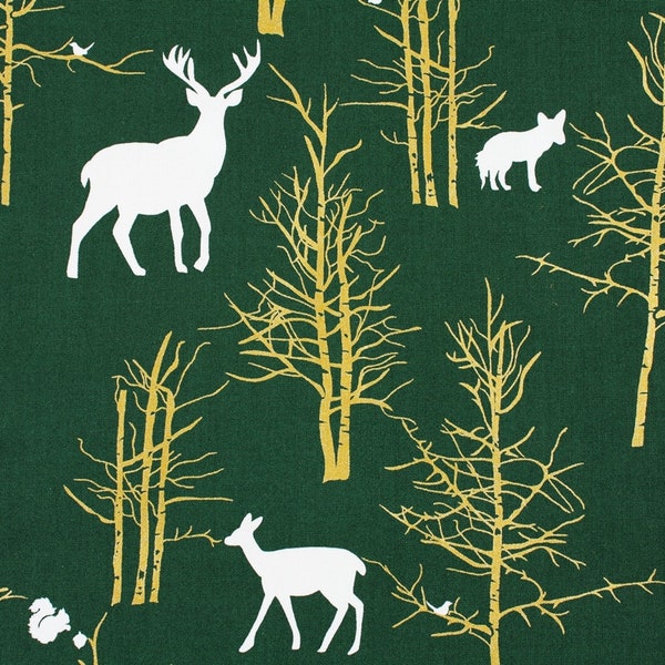 Deer Elk printed Fabric by Michael Miller Fabrics by the Half Yard