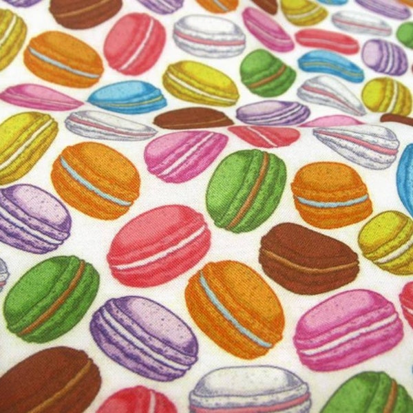 Tissu à motif macaron fabriqué en Corée par la méthode DTP (impression numérique textile) d'un demi-mètre