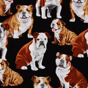 Dogs Bulldogs Cotton Fabric by Timeless Treasures Fabric by the Half Yard