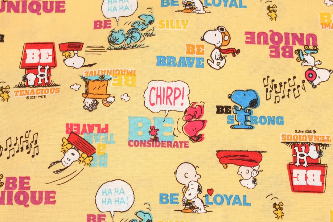 Snoopy Peanuts Character Fabric Printed in Japan by the Half Etsy