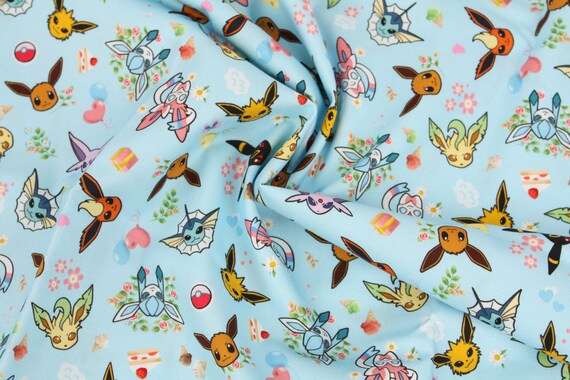 キャラクター生地 ポケットモンスターポケモンイーブイ コットン100 シーチング Pocket Monster Etsy 日本