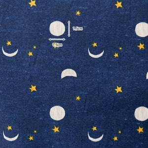 Stars Lunar Moon Patterned Fabric Made in Korea by the Half Yard - Etsy