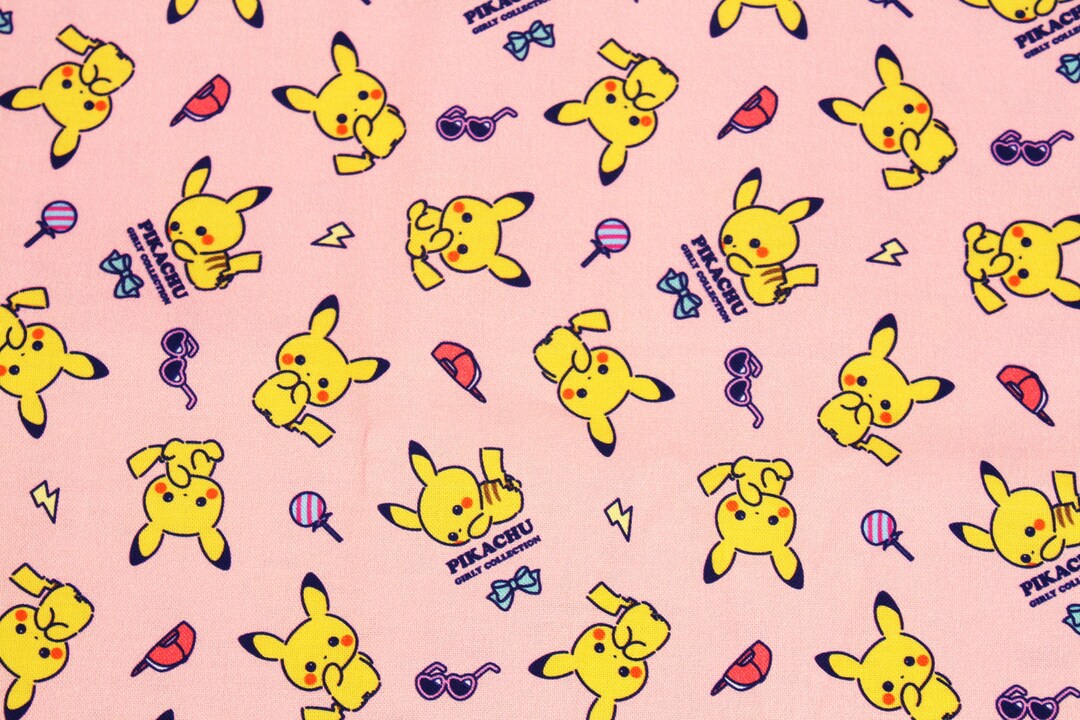 キャラクター生地 ポケットモンスターポケモンピカチュウ コットン100 シーチング Pocket Monster Etsy 日本