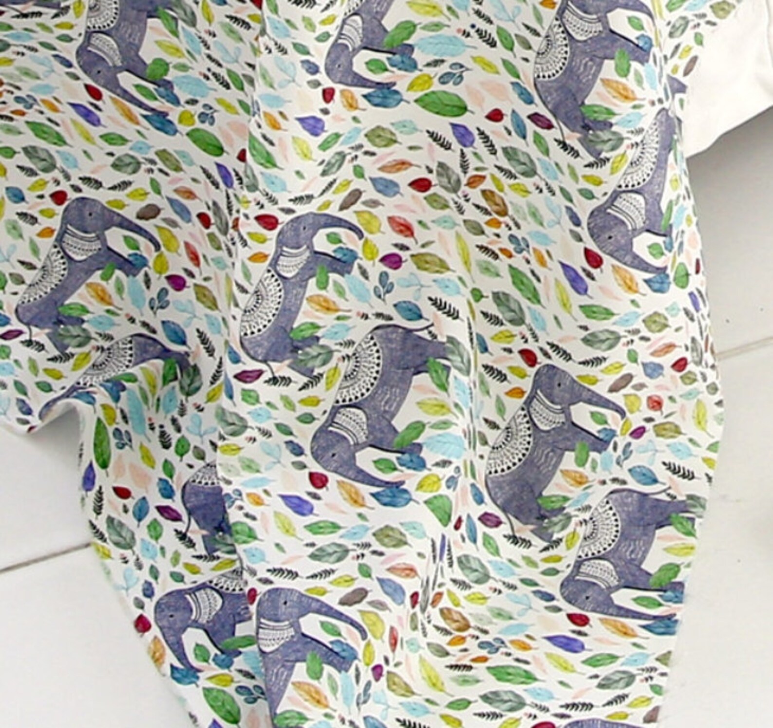 Elephant Ethnic Patterned Fabric Made in Korea by Half Yard - Etsy UK