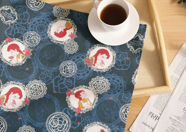 Anne of Green Gables Cotton Linen Fabric Anne Shirley Fabric Etsy