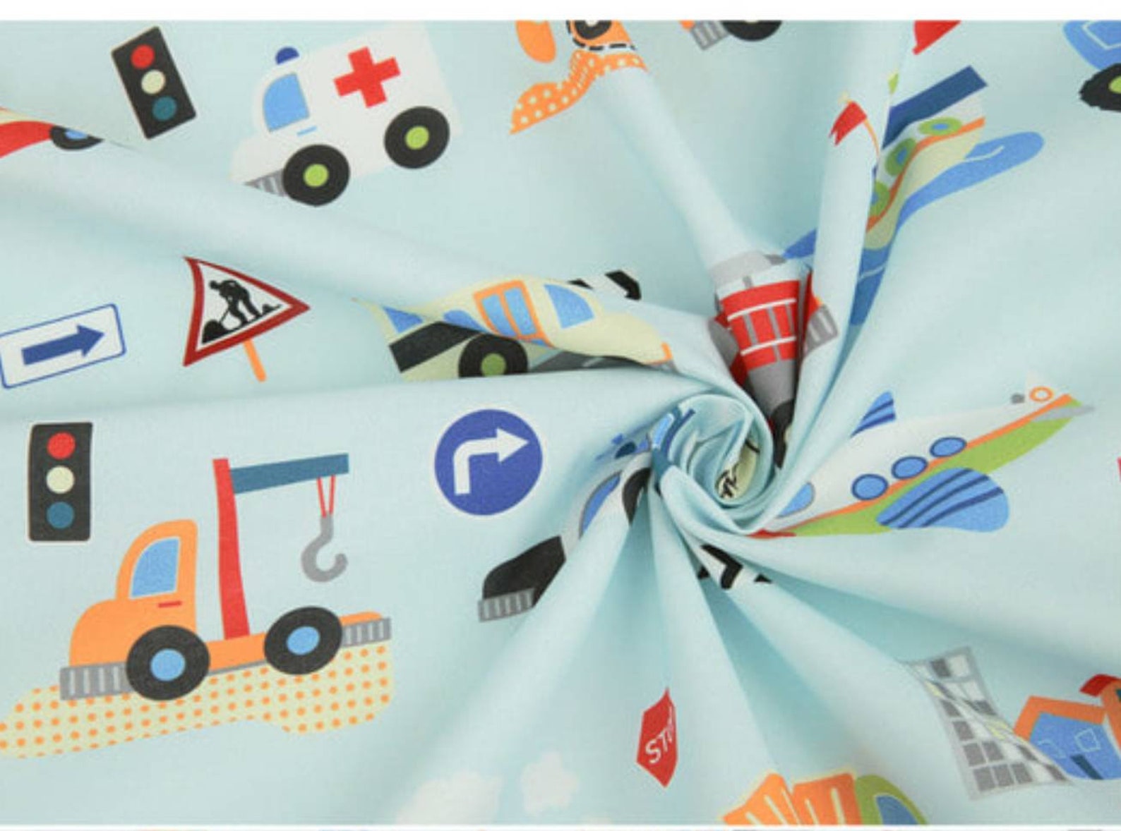 Construction Vehicles Heavy Equipment Fabric Made in Korea by Etsy