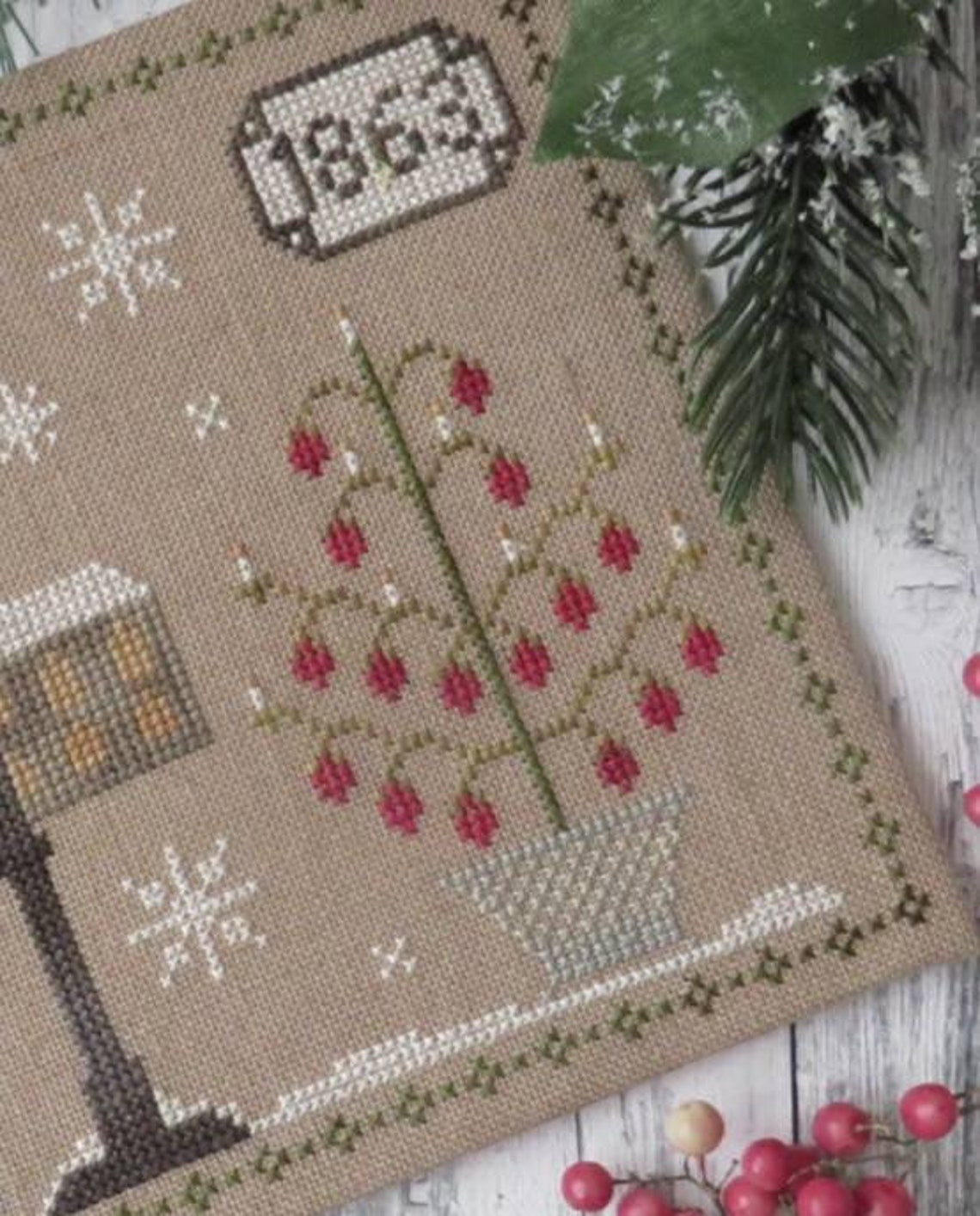 A Victorian Christmas a Christmas Cross Stitch Chart | Etsy
