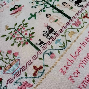 Elizabeth Canwell 1795 Reproduction pdf cross stitch sampler chart