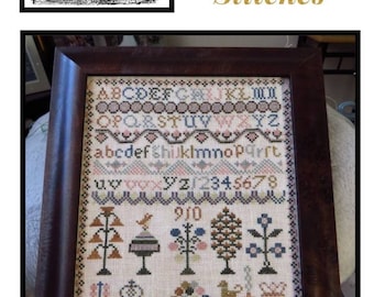 Garden Jewels, E+S Sampler pdf Cross Stitch Reproduction Chart