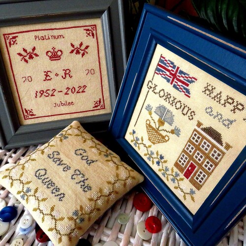 Platinum Jubilee 2022 Cross Stitch Sampler PDF Pattern Etsy