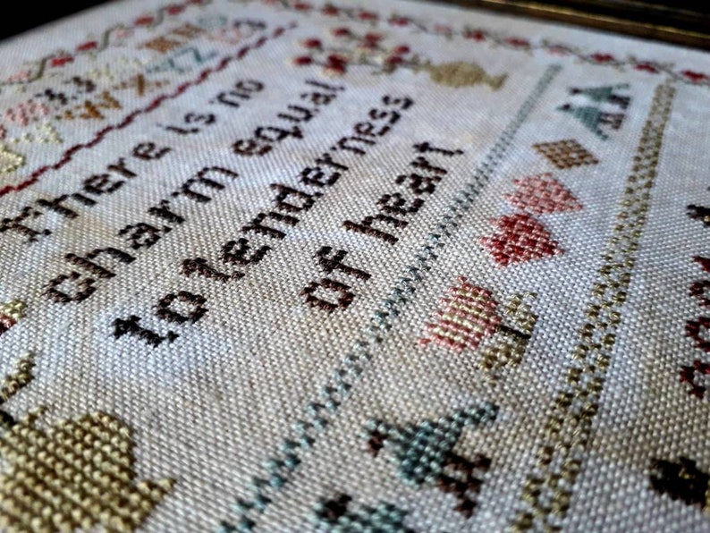 A Tender Heart Cross Stitch sampler chart