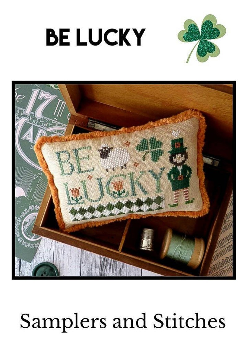 Be Lucky, an Irish Cross Stitch Chart, pdf chart image 2