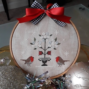 Winter Birdsong A Winter Robin  Pdf Cross Stitch Chart