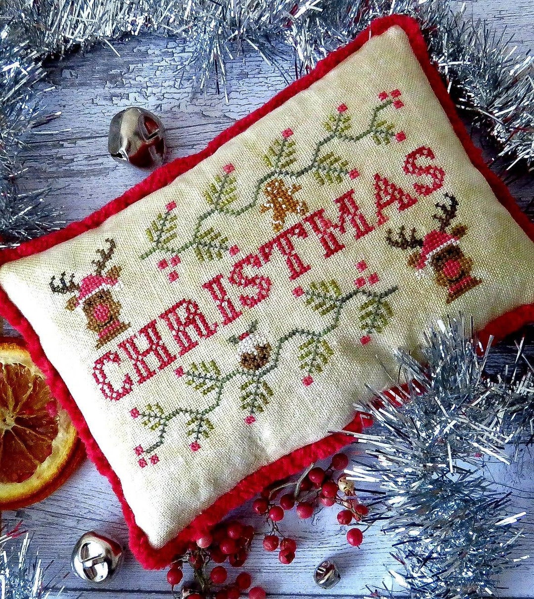 A Little Bit of Christmas, a Christmas Cross Stitch Pdf Chart Etsy