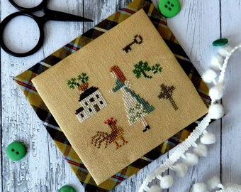 Shamrock Cottage, an Irish  cross stitch pdf chart