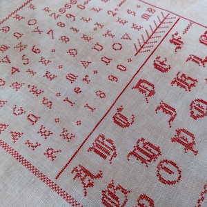 Marie Billet, a pdf Reproduction Sampler Chart