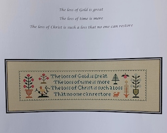Rachel's Verse, a pdf sampler cross stitch chart