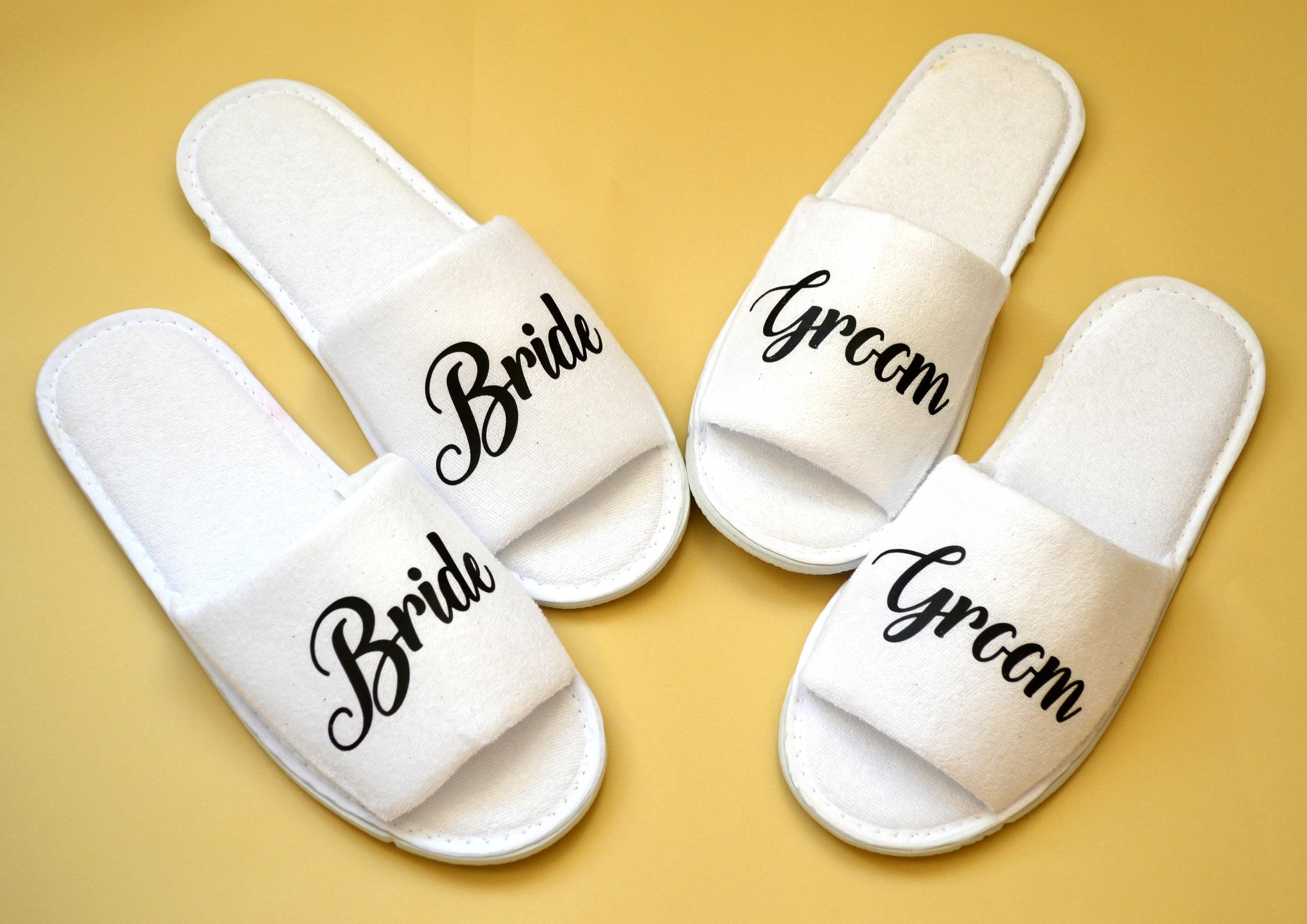 Wedding Slippers Bride Slippers Custom Printed Spa Slippers