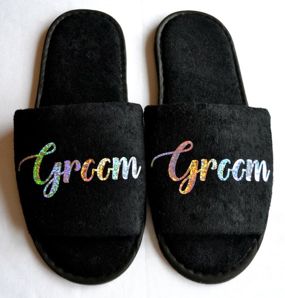 Mens wedding slippers discount