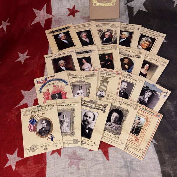 American Heritage Trading Cards 20 Card Set | 2.75" x 3.75" | American Historical Presidents  and Figures History