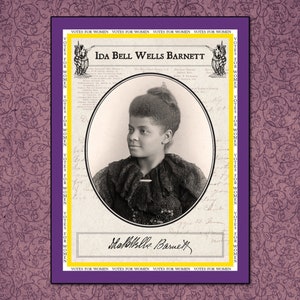 Ida Bell Wells Heritage Trading Card Suffrage Movement Suffragist Suffragette Votes for Women | 2.75&quot; x 3.75&quot; American History