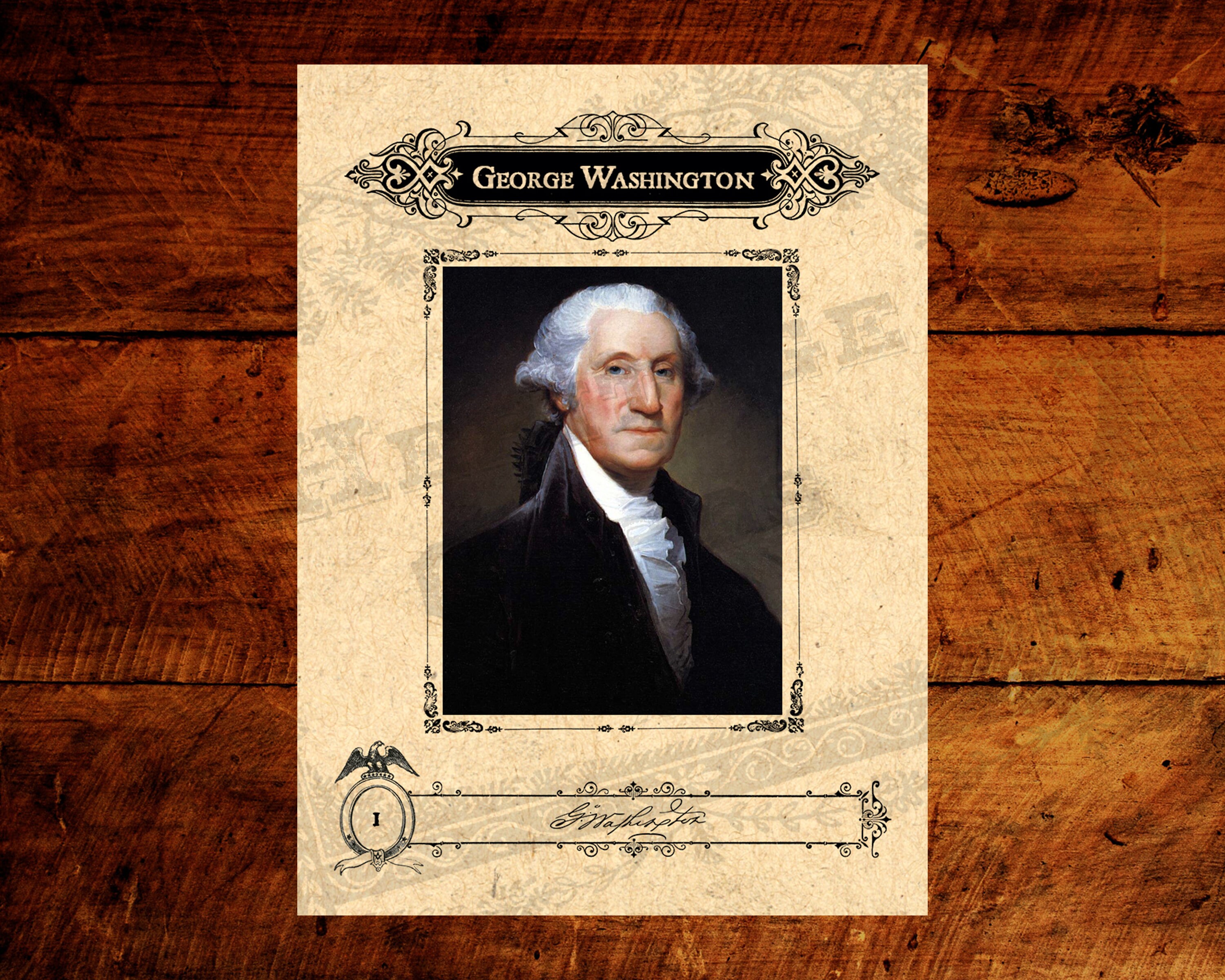 George Washington Heritage Trading Card 2.75" X 3.75" | American Presidents  History - Etsy