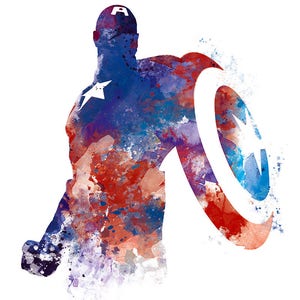 Captain America, Art Print, Marvel, Avengers, Captain America Poster, Shield, Steve Rogers, Superhero, Wall Art, Gift, Digital Download image 3