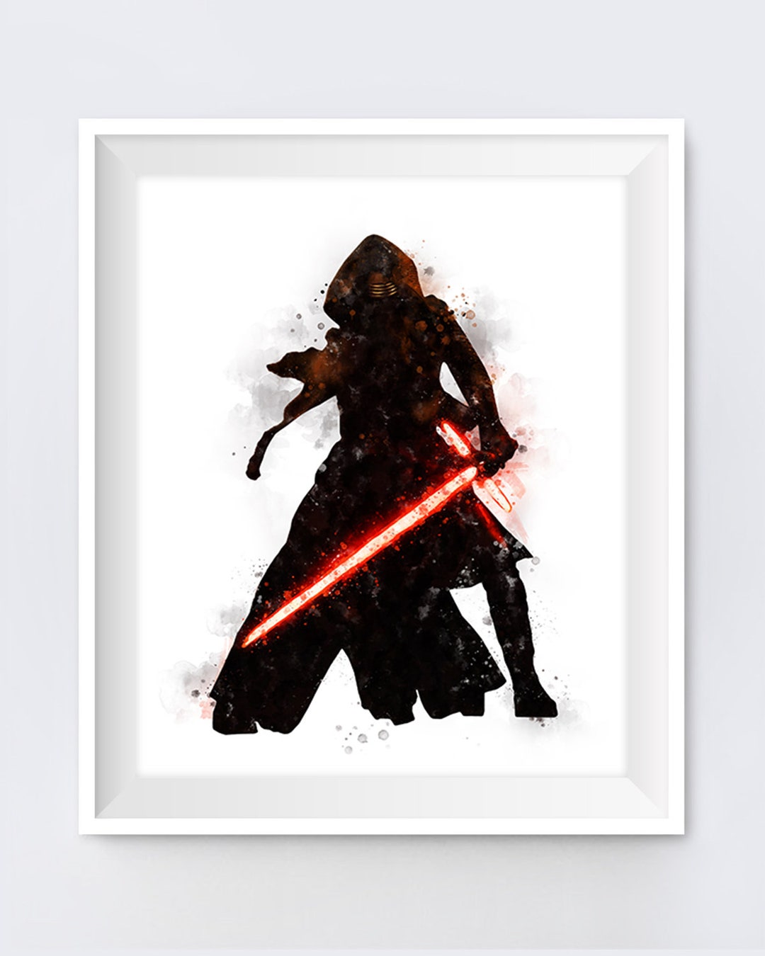 Kylo Ren Print Watercolor Star Wars Art Printable Movie Poster