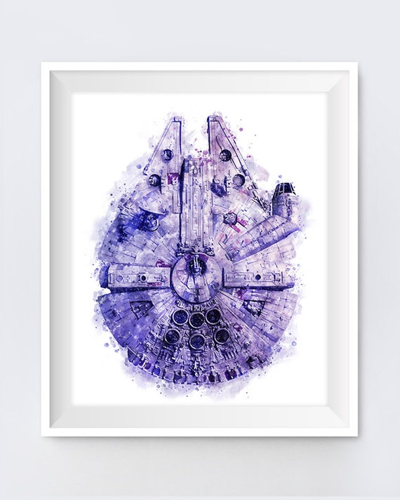 WING MILLENNIUM FALCON /& X X Wing Poster Star Wars Poster Millennium Falcon Poster Printable Art Watercolor Art Digital Print